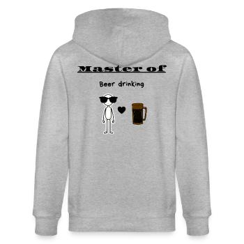 Maître de la bière - Veste à capuche bio CULTIVATOR Stanley/Stella Unisexe - gris chiné - Dos - Luana (180cm)