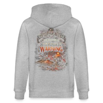 Dark Romance Booktok You Had Me At Trigger Warning - Stanley/Stella Unisex Bio-Kapuzenjacke CULTIVATOR  - Grau meliert - Hinten - Luana (180cm)