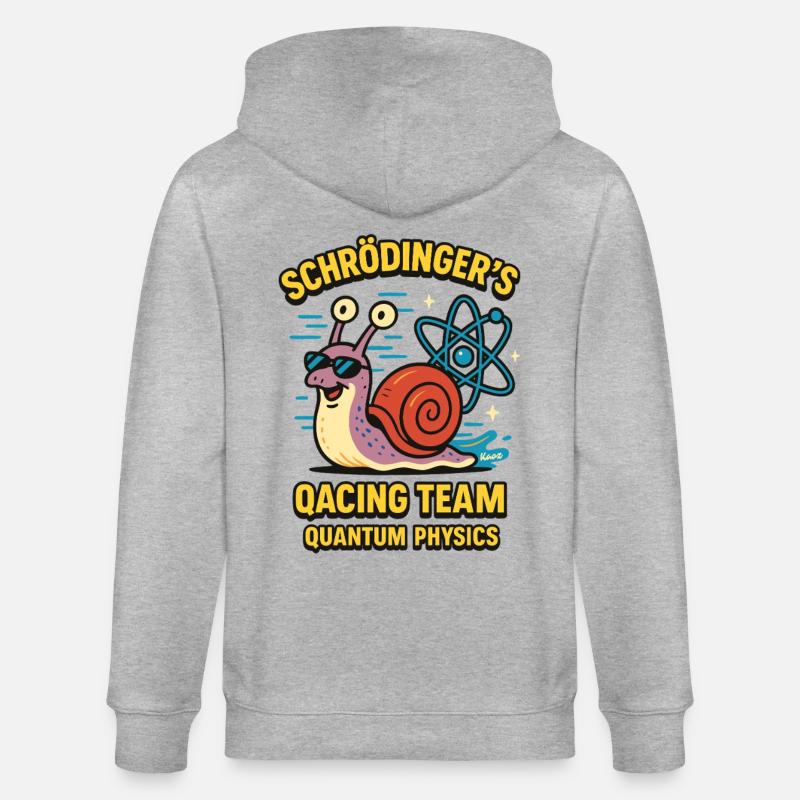 Schrödinger's Qacing Team Quantum Physics Schnecke - Stanley/Stella Unisex Bio-Kapuzenjacke CULTIVATOR - Grau meliert