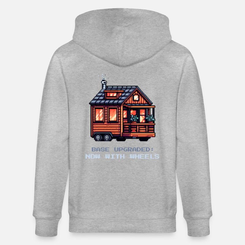 Basic upgrade on wheels | Tiny House - Stanley/Stella CULTIVATOR  Unisex Organic Hooded Jacket - heather grey