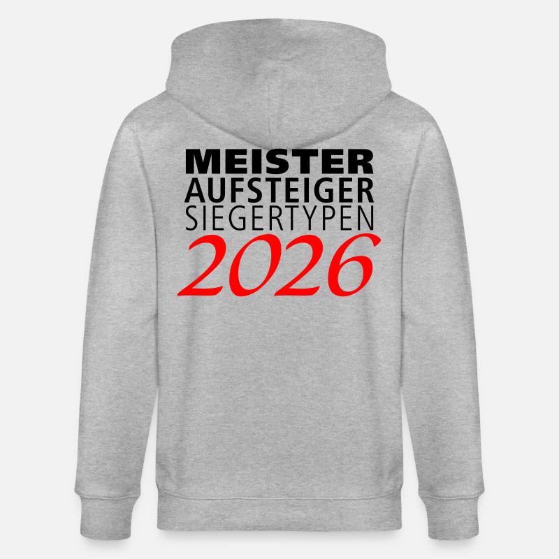Champions, grimpeurs, vainqueurs en 2026 - Veste à capuche bio CULTIVATOR Stanley/Stella Unisexe - gris chiné
