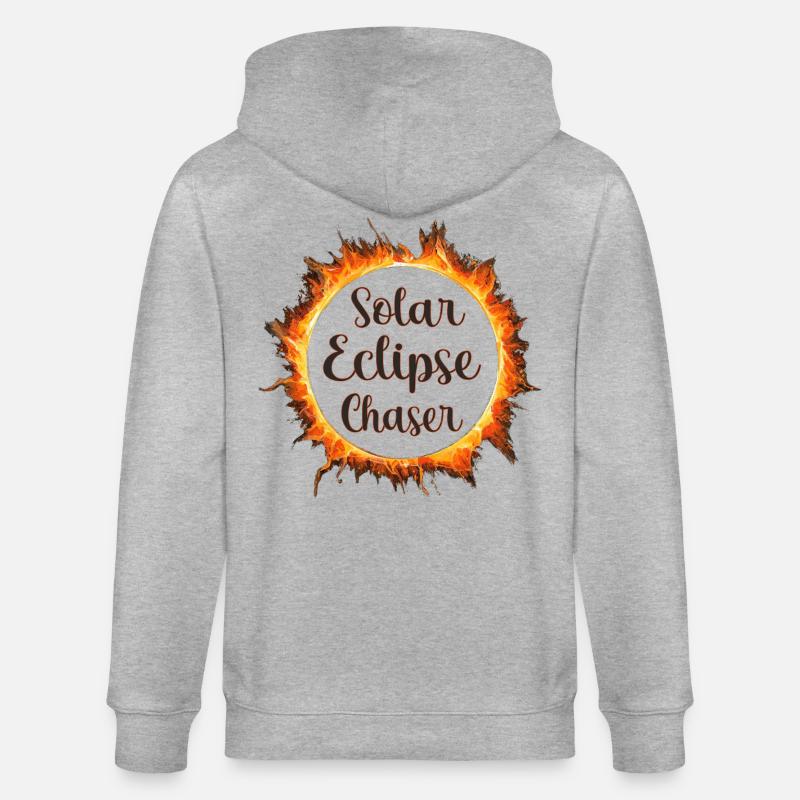 Solar eclipse chaser - Stanley/Stella Unisex Bio-Kapuzenjacke CULTIVATOR  - Grau meliert
