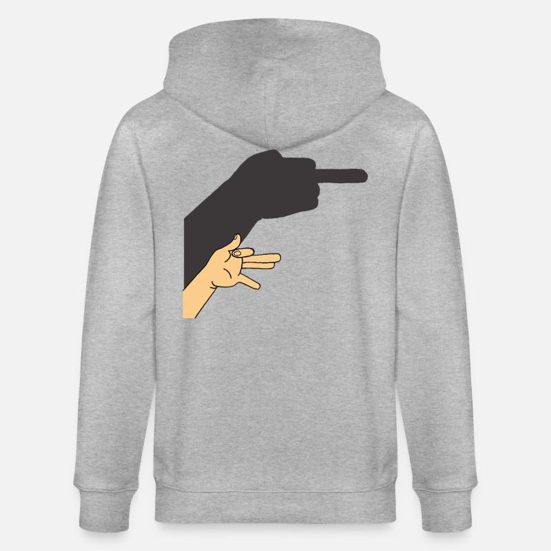 Schatten eines Hundes oder nicht - Stanley/Stella Unisex Bio-Kapuzenjacke CULTIVATOR  - Grau meliert