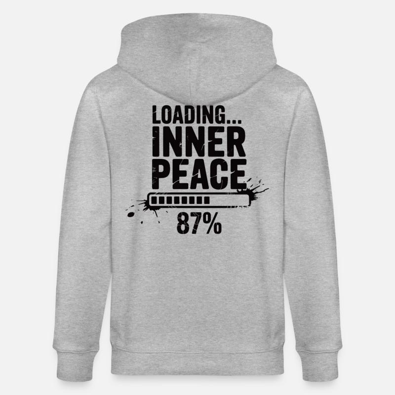 Loading Inner Peace - Sarkasmus Stress Shirt - Stanley/Stella Unisex Bio-Kapuzenjacke CULTIVATOR  - Grau meliert