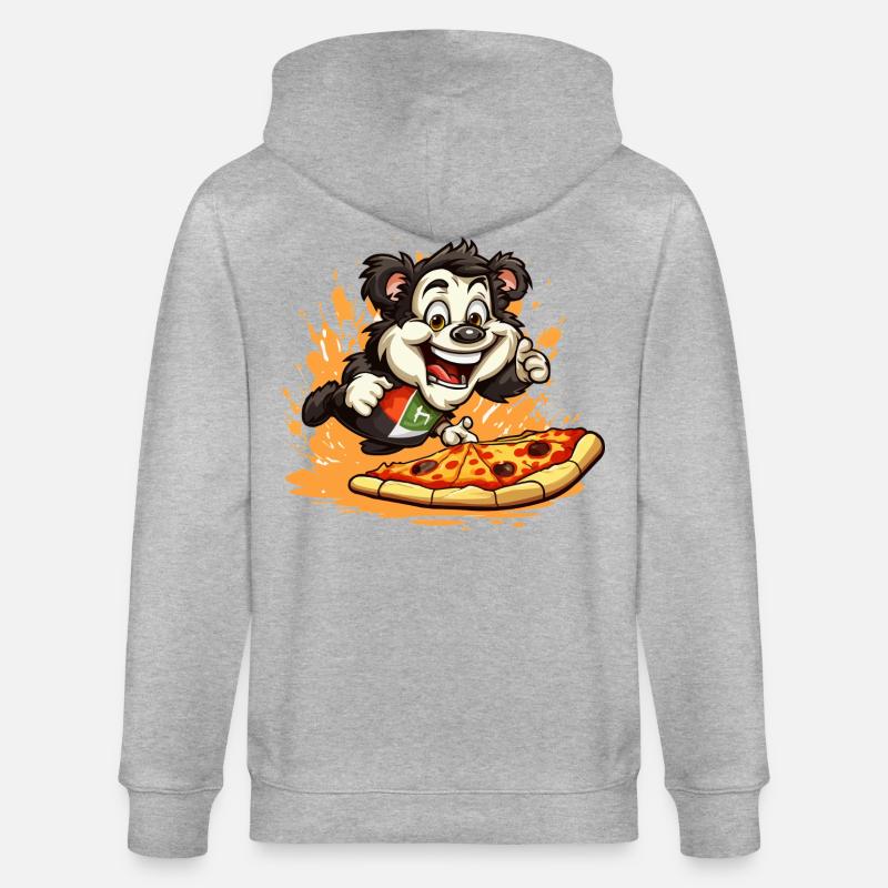 Pizza Panda Sprint - Stanley/Stella Unisex Bio-Kapuzenjacke CULTIVATOR  - Grau meliert