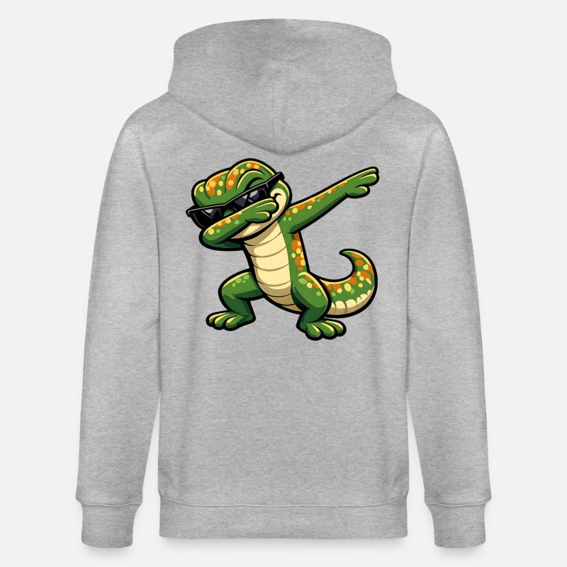 Dabping Gecko - Veste à capuche bio CULTIVATOR Stanley/Stella Unisexe - gris chiné