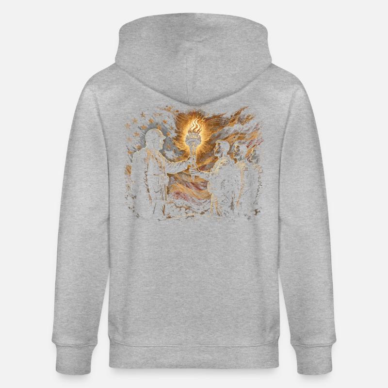 Veterans Day for Democrats - Stanley/Stella CULTIVATOR Unisex Organic Hooded Jacket - heather grey