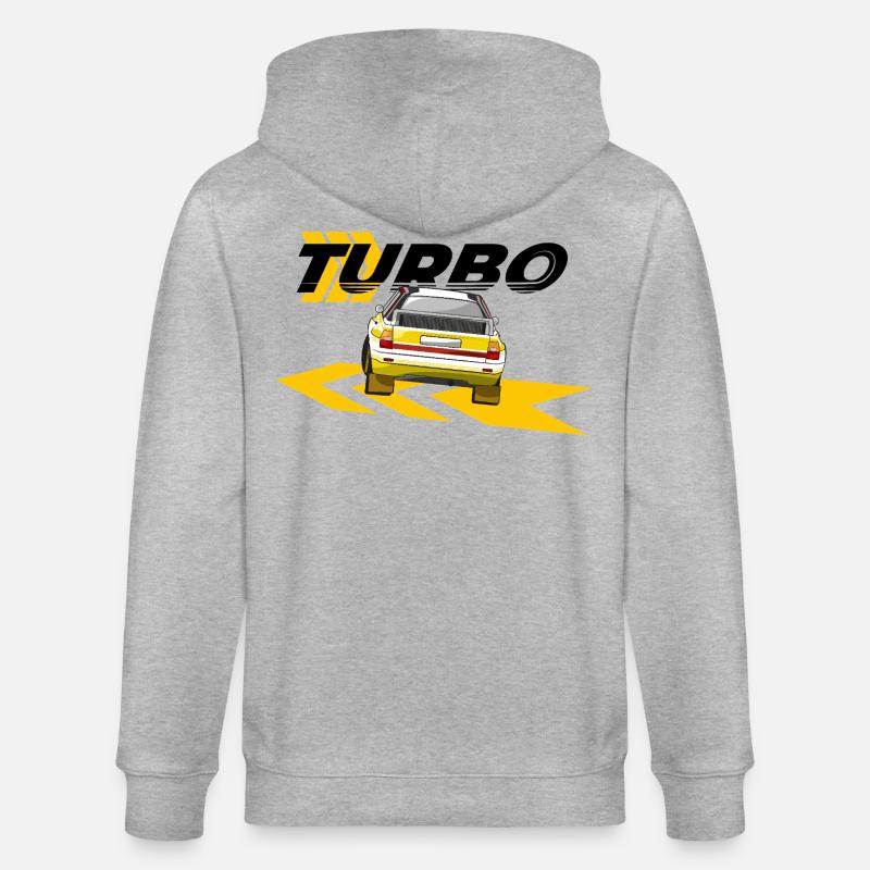 Rallye Quattro A2 Drift - Stanley/Stella Unisex Bio-Kapuzenjacke CULTIVATOR - Grau meliert