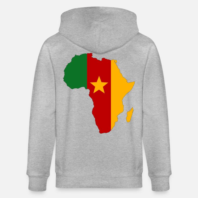 Drapeau du Sénégal Afrique - Veste à capuche bio CULTIVATOR Stanley/Stella Unisexe - gris chiné