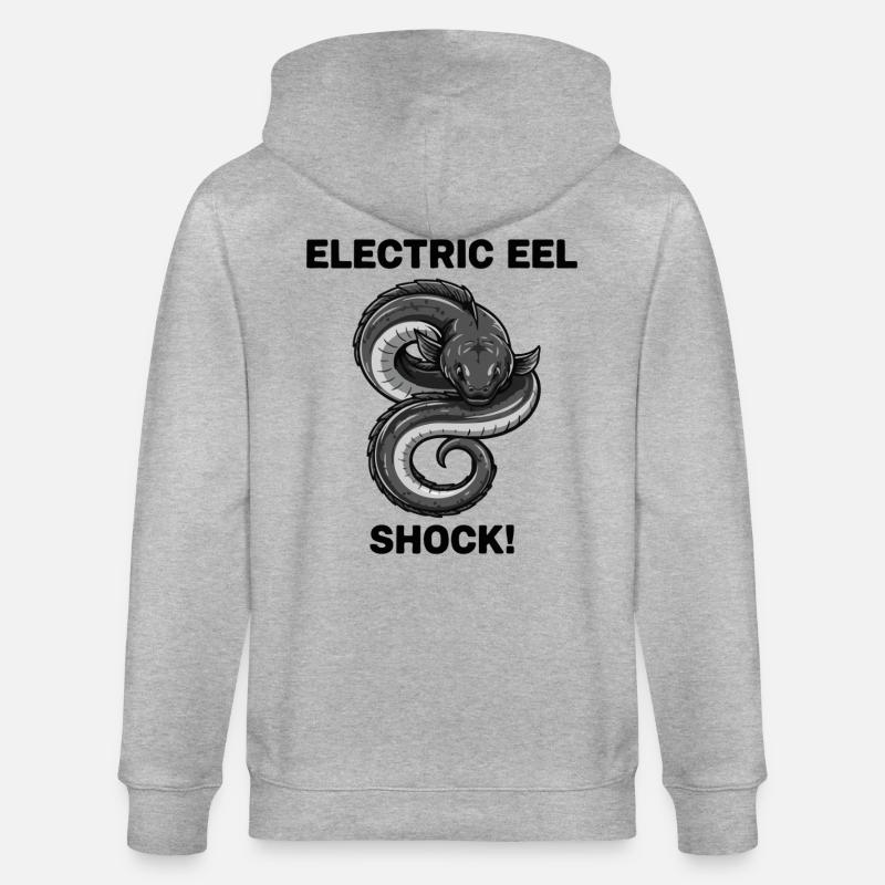 Anguille Électrique Shock Eel - Veste à capuche bio CULTIVATOR Stanley/Stella Unisexe - gris chiné