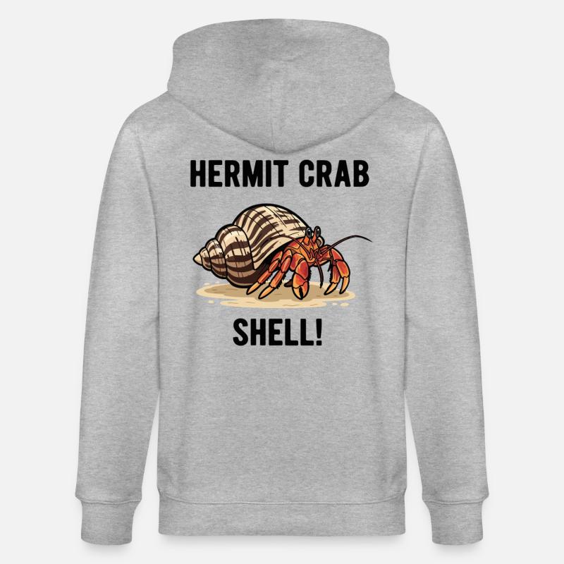 Bernard-l'ermite Shell Hermit Crab - Veste à capuche bio CULTIVATOR Stanley/Stella Unisexe - gris chiné