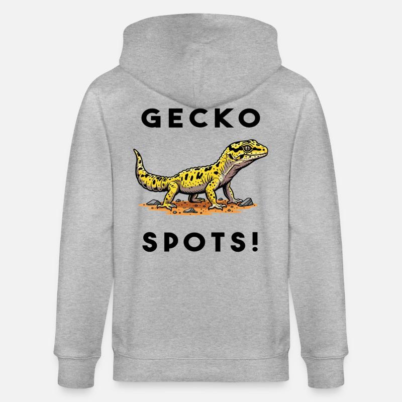 Gecko Leopard Bask Lezard Terrarium - Veste à capuche bio CULTIVATOR Stanley/Stella Unisexe - gris chiné