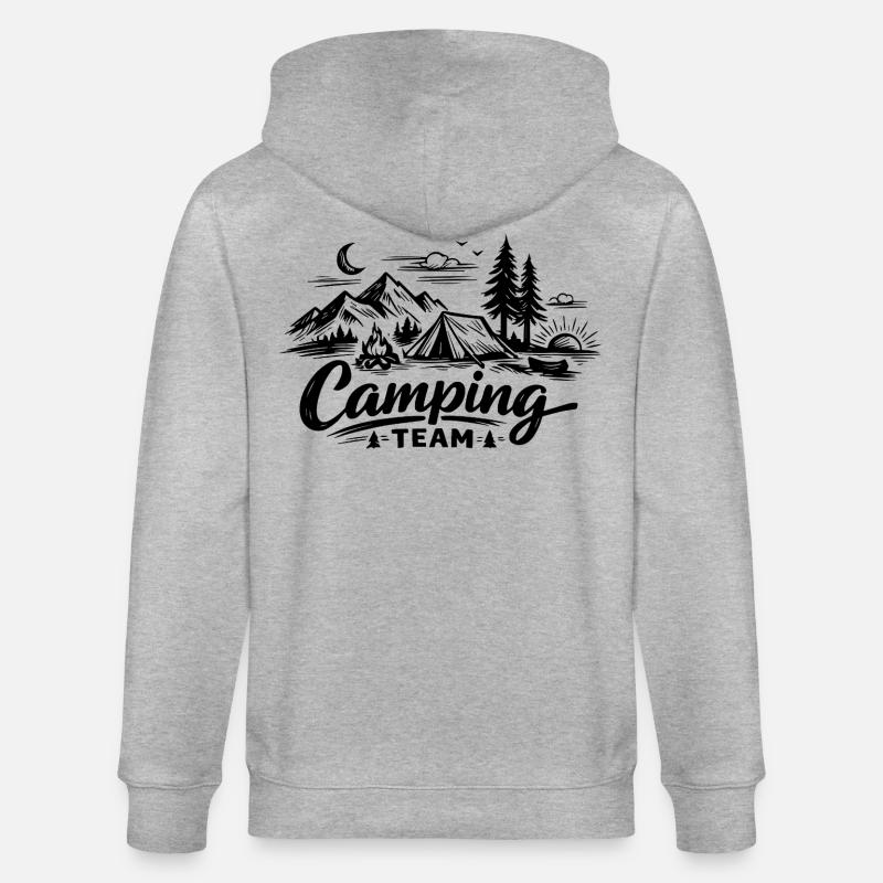 Tente d’équipe de camping - Veste à capuche bio CULTIVATOR Stanley/Stella Unisexe - gris chiné