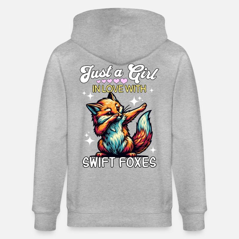 Fille Fox Rapide Renard - Veste à capuche bio CULTIVATOR Stanley/Stella Unisexe - gris chiné