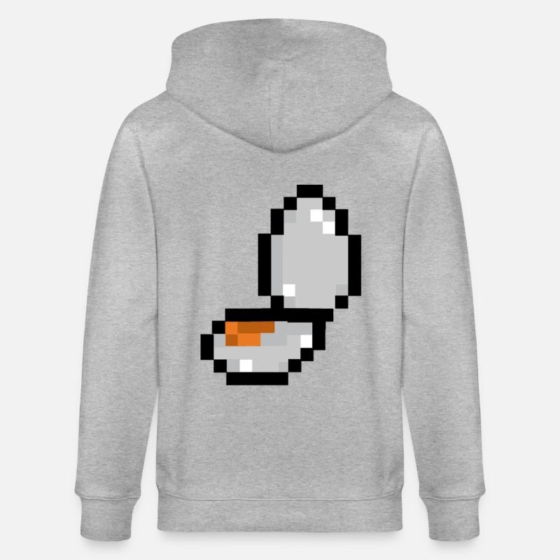 Pixel-Ei - Stanley/Stella Unisex Bio-Kapuzenjacke CULTIVATOR - Grau meliert