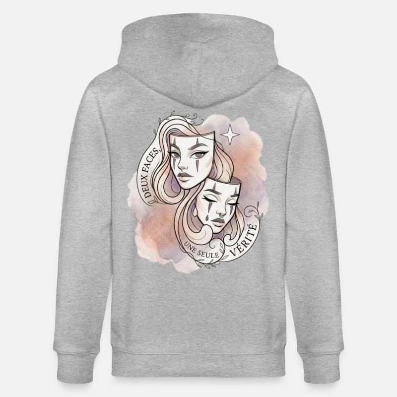 2 faces une vérité - Veste à capuche bio CULTIVATOR Stanley/Stella Unisexe - gris chiné
