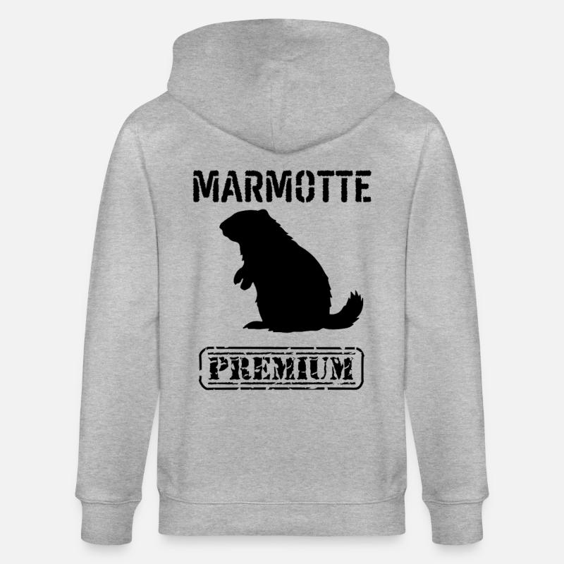 Marmotte premium  - Veste à capuche bio CULTIVATOR Stanley/Stella Unisexe - gris chiné
