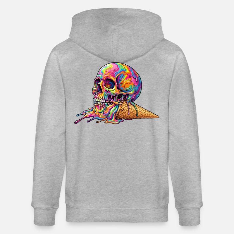 Cream Skull - Veste à capuche bio CULTIVATOR Stanley/Stella Unisexe - gris chiné