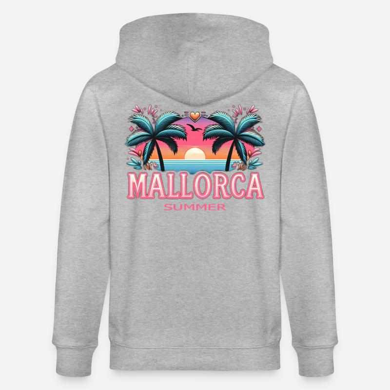 Majorca - Stanley/Stella CULTIVATOR Unisex Organic Hooded Jacket - heather grey
