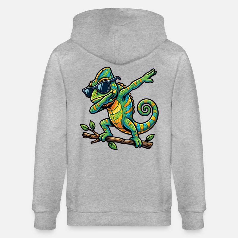 Escarpage du Caméléon - Veste à capuche bio CULTIVATOR Stanley/Stella Unisexe - gris chiné