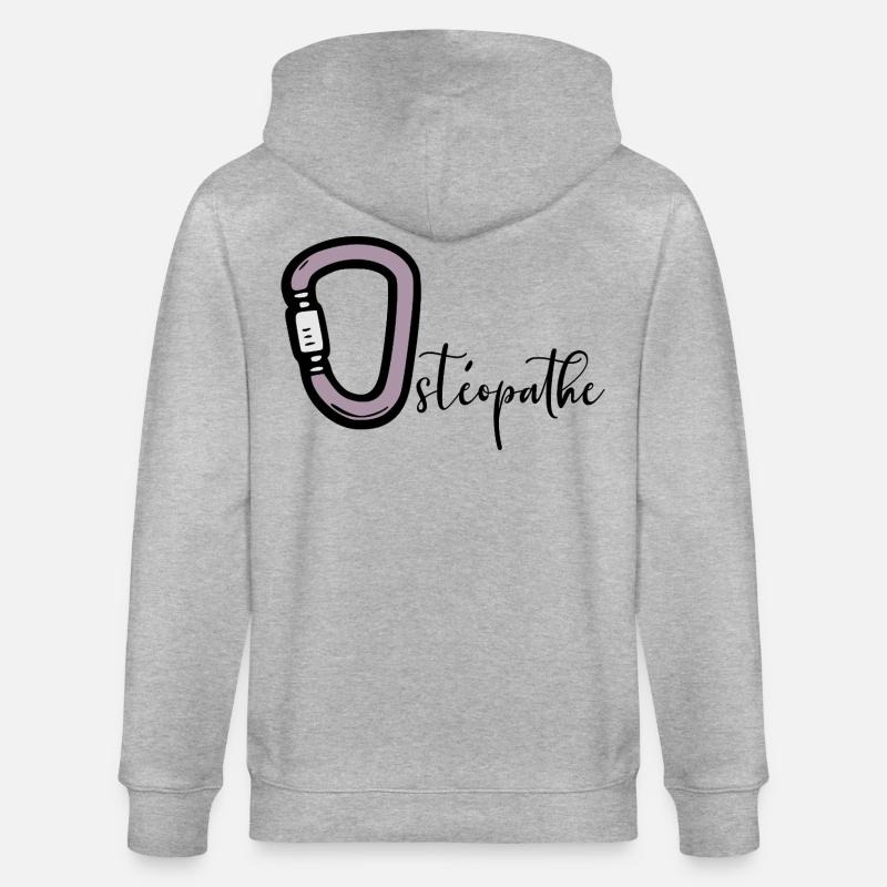 Ostéopathe - Veste à capuche bio CULTIVATOR Stanley/Stella Unisexe - gris chiné
