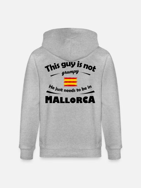 Brushed Spanish Mallorca Flag Stripes - Stanley/Stella CULTIVATOR Unisex Organic Hooded Jacket - heather grey