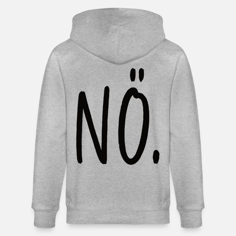 Non, affirmation, tout simplement non - Veste à capuche bio CULTIVATOR Stanley/Stella Unisexe - gris chiné