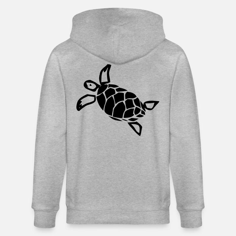 Schildkröte - Stanley/Stella Unisex Bio-Kapuzenjacke CULTIVATOR  - Grau meliert