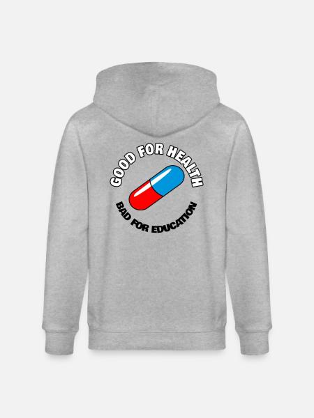 Capsule with the slogan Good for health - Stanley/Stella CULTIVATOR  Unisex Organic Hooded Jacket - heather grey