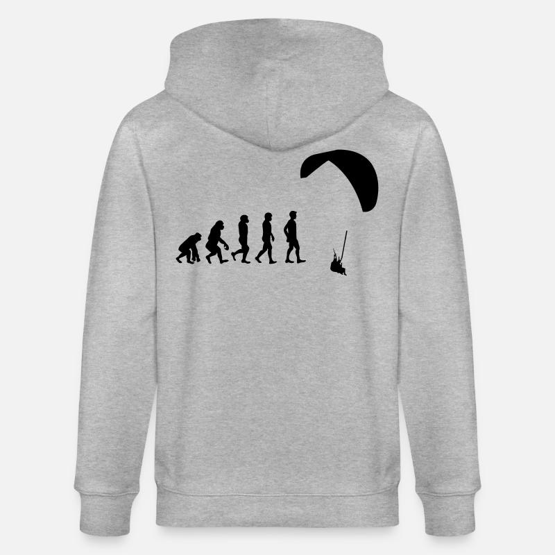 Planeur de l’évolution - Veste à capuche bio CULTIVATOR Stanley/Stella Unisexe - gris chiné