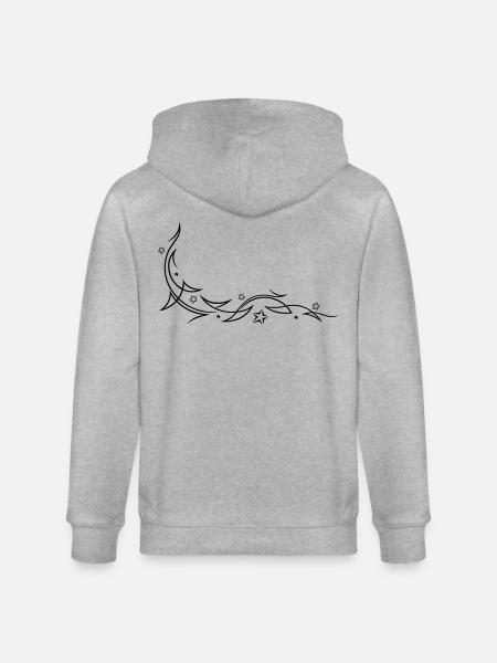 Tribal mit Sternen - Stanley/Stella Unisex Bio-Kapuzenjacke CULTIVATOR  - Grau meliert