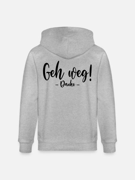 Geh weg Danke - Stanley/Stella Unisex Bio-Kapuzenjacke CULTIVATOR - Grau meliert