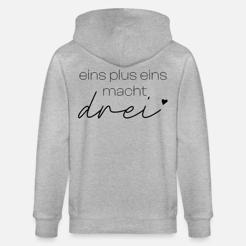 eins plus eins macht drei  - Stanley/Stella Unisex Bio-Kapuzenjacke CULTIVATOR  - Grau meliert