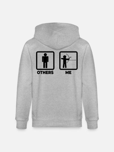 Funny archer - Stanley/Stella CULTIVATOR Unisex Organic Hooded Jacket - heather grey