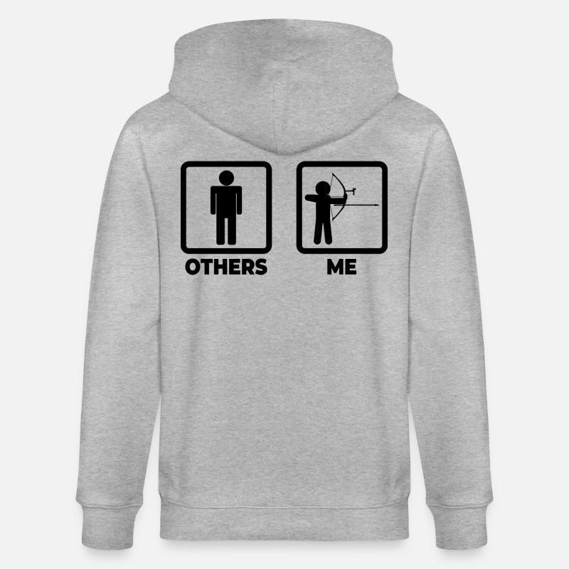 Archer drôle - Veste à capuche bio CULTIVATOR Stanley/Stella Unisexe - gris chiné