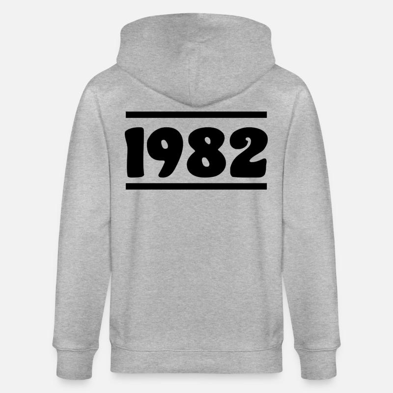 1982 anniversaire 1982 - Veste à capuche bio CULTIVATOR Stanley/Stella Unisexe - gris chiné