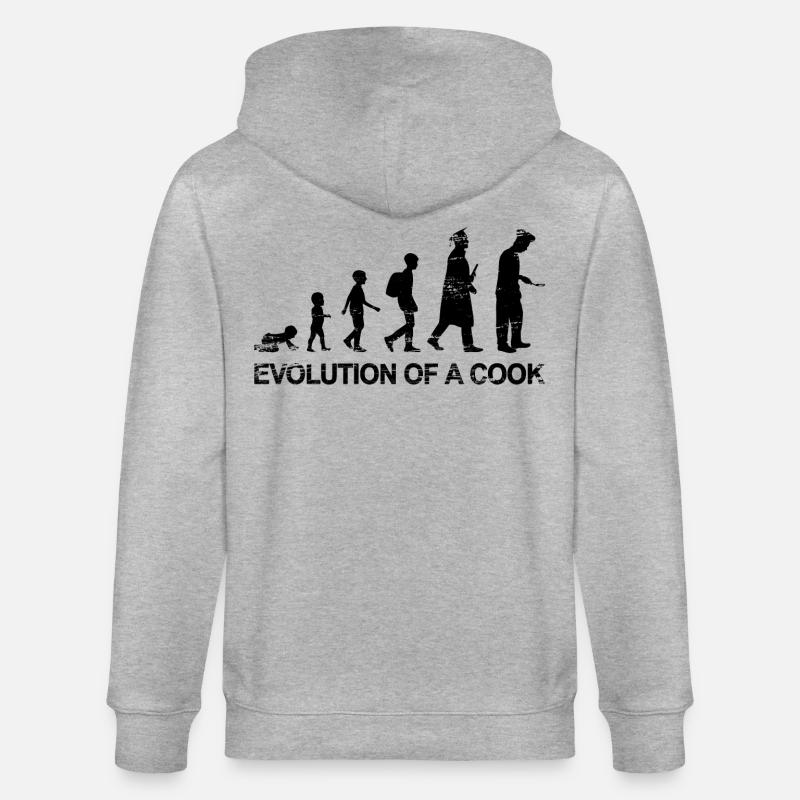 Évolution du chef - Veste à capuche bio CULTIVATOR Stanley/Stella Unisexe - gris chiné