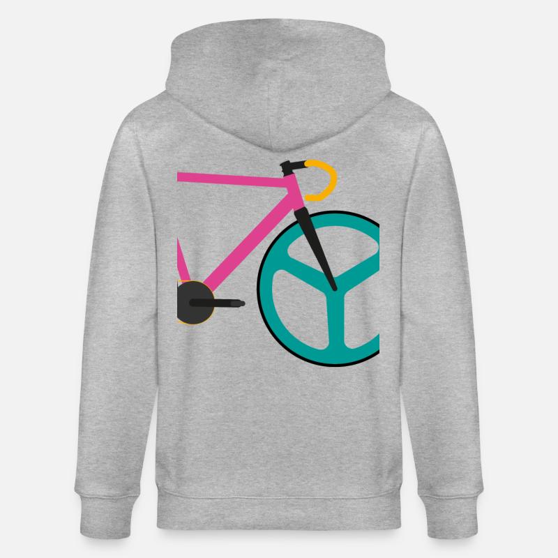 vélo de course | fixie | coureur - Veste à capuche bio CULTIVATOR Stanley/Stella Unisexe - gris chiné