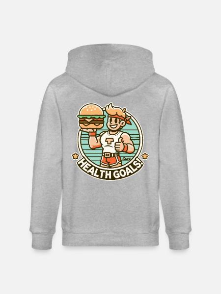 Sundhed, Sund Fitness Burger - Stanley/Stella økologisk unisex-hættejakke CULTIVATOR  - grå meleret