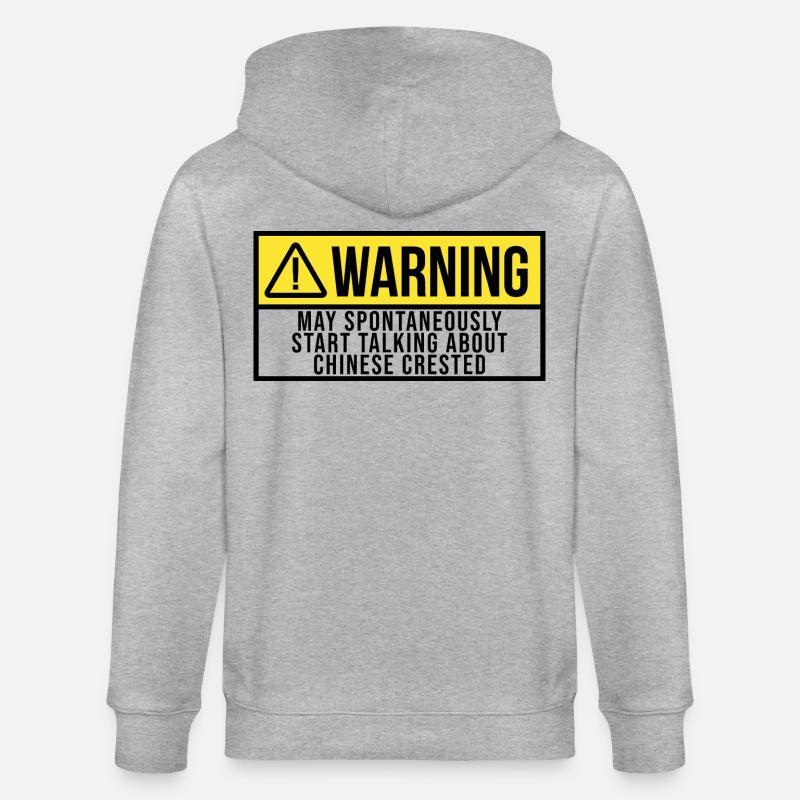 Chinesischer Schopf - Stanley/Stella Unisex Bio-Kapuzenjacke CULTIVATOR - Grau meliert