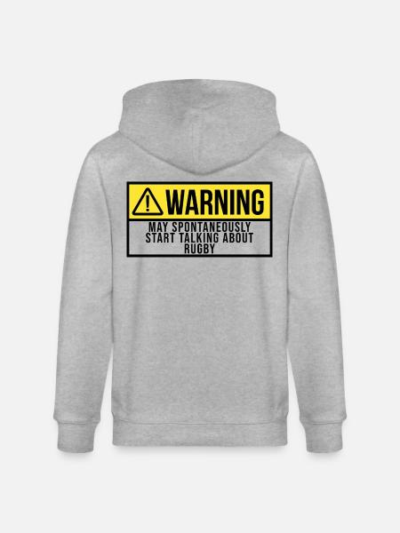 Rugby - Stanley/Stella CULTIVATOR  Unisex Organic Hooded Jacket - heather grey