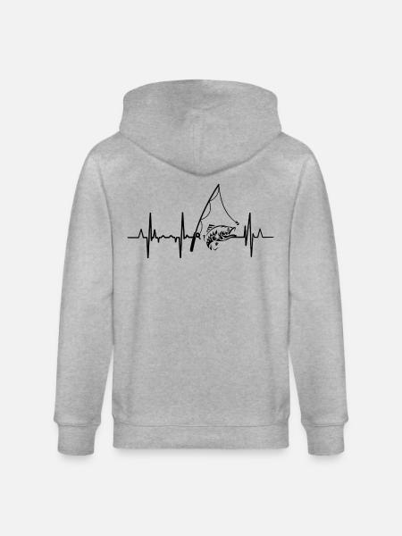 Fischerei Herzlinie - Stanley/Stella Unisex Bio-Kapuzenjacke CULTIVATOR  - Grau meliert