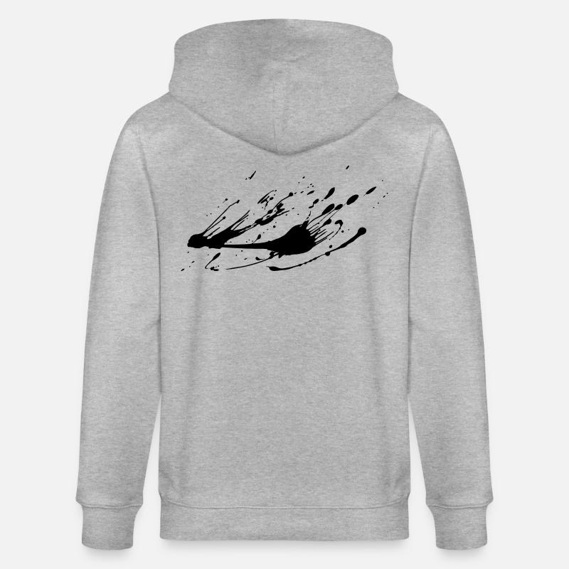 Splash-Bild malen # - Stanley/Stella Unisex Bio-Kapuzenjacke CULTIVATOR  - Grau meliert