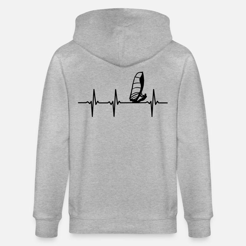 ECG de planches à voile - Veste à capuche bio CULTIVATOR Stanley/Stella Unisexe - gris chiné