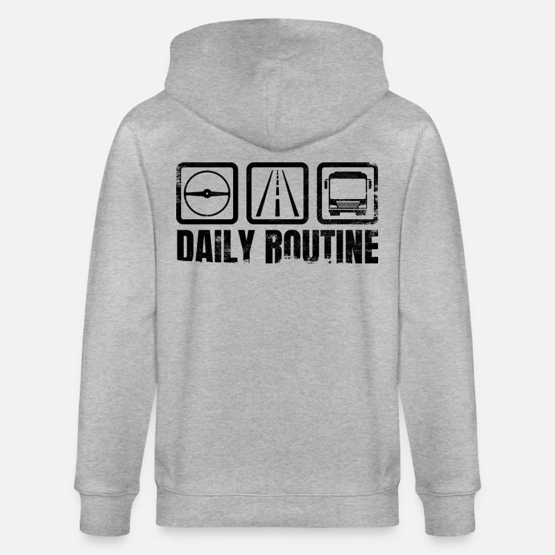 Busfahrer Routine - Stanley/Stella Unisex Bio-Kapuzenjacke CULTIVATOR  - Grau meliert