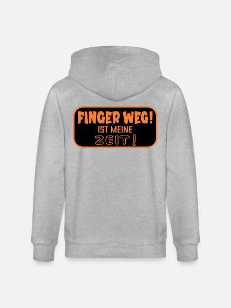 Finger Weg Zeit - Stanley/Stella Unisex Bio-Kapuzenjacke CULTIVATOR - Grau meliert