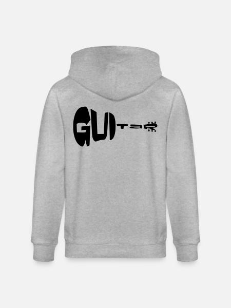 Guitar in the shape of a guitar * - Stanley/Stella CULTIVATOR  Unisex Organic Hooded Jacket - heather grey