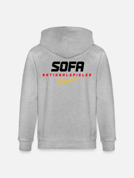 Sofa Nationalspieler - Stanley/Stella Unisex Bio-Kapuzenjacke CULTIVATOR  - Grau meliert