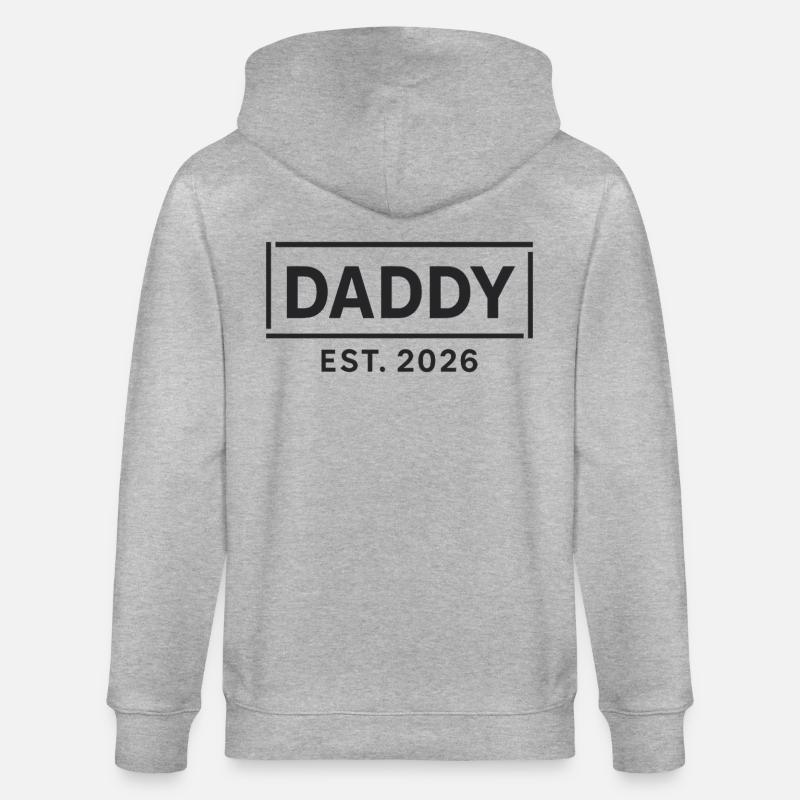 DADDY 2026 Stolzer werdender Vater - Stanley/Stella Unisex Bio-Kapuzenjacke CULTIVATOR  - Grau meliert