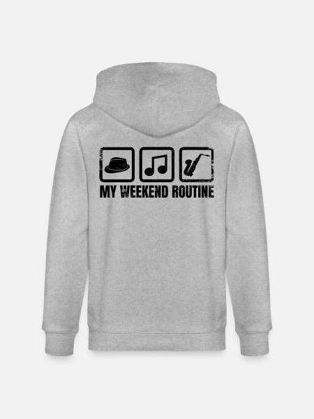 Saxophonists Weekend - Stanley/Stella CULTIVATOR Unisex Organic Hooded Jacket - heather grey
